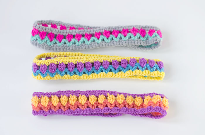 crochet tulip headbands