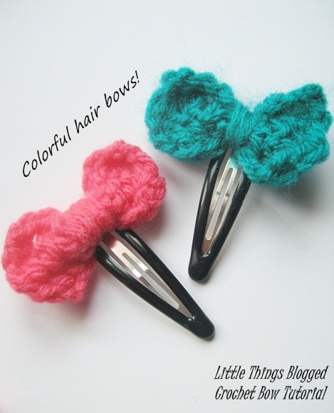 crochethair clip bow
