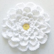 large crochet multi- petal flower
